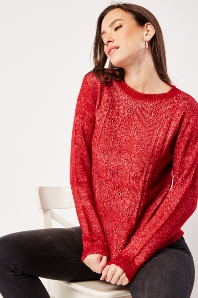 Image of Perforated Knit Jumper