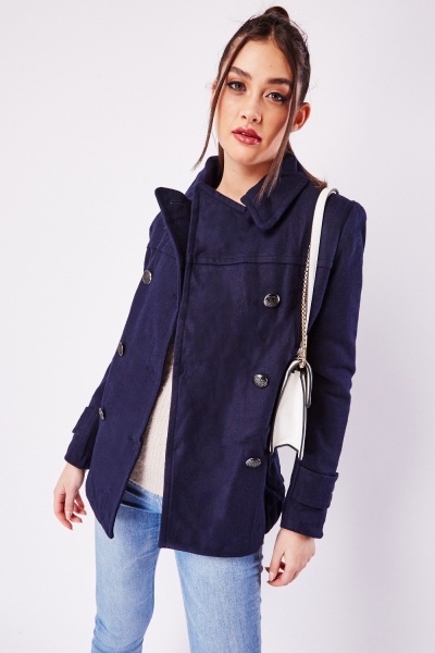 Double Breasted Navy Coat