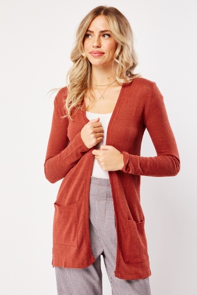 Image of Fine Knit Open Front Cardigan