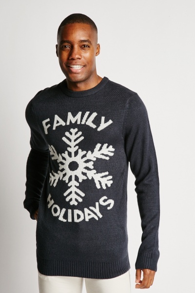 Image of Snowflake Knitted Mens Jumper