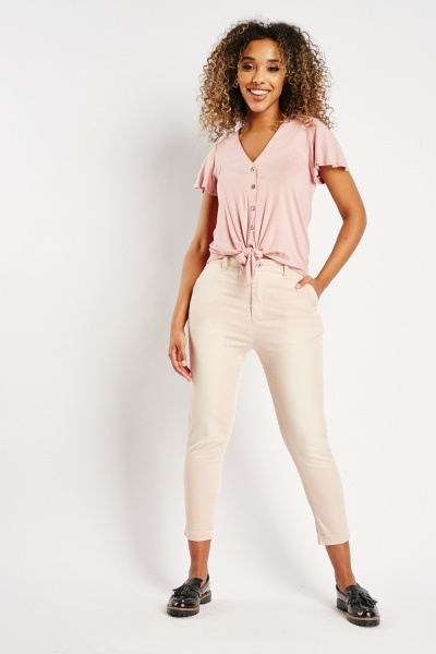 Image of High Waist Cropped Jeans