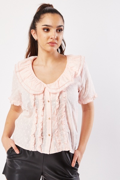 Image of Bobble Textured Cotton Top