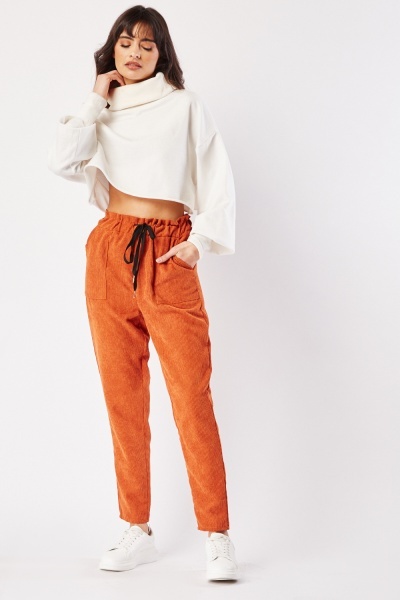 Paperbag Cord Trousers