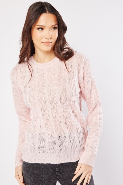 Cable Knitted Casual Jumper
