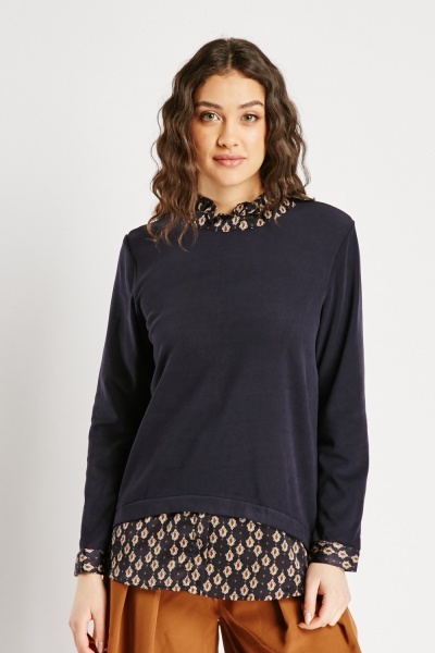 Soft Touch Contrasted Top