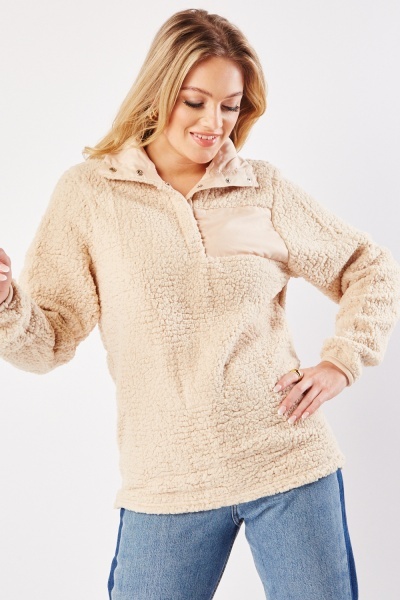 Image of Shearling High Neck Pullover