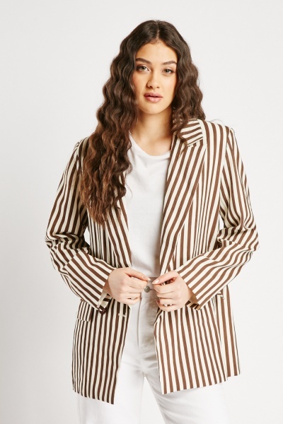 Image of Striped Oversized Blazer