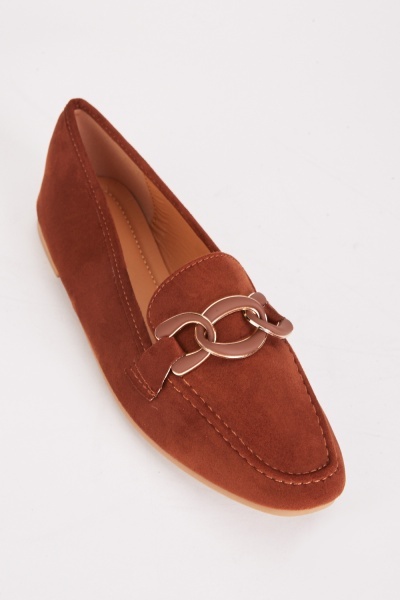 Chain Detailed Loafers