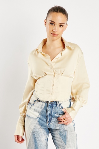 Fitted Sleeve Corset Shirt
