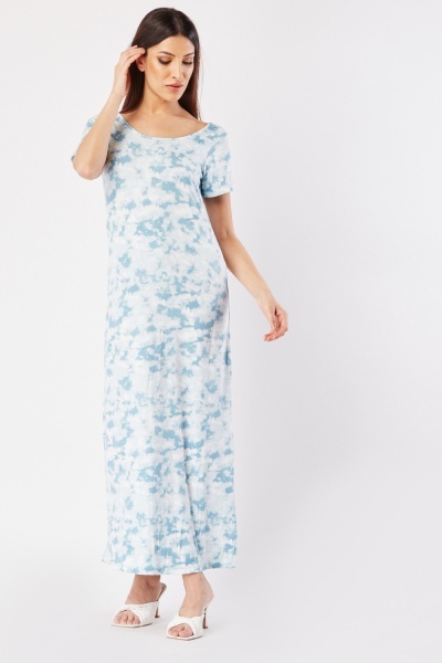 Image of Monochrome Tie Dye Maxi Dress