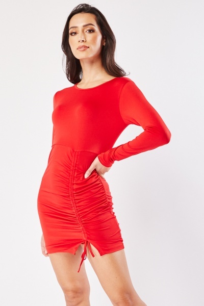 Image of Ruched Front Mini Dress