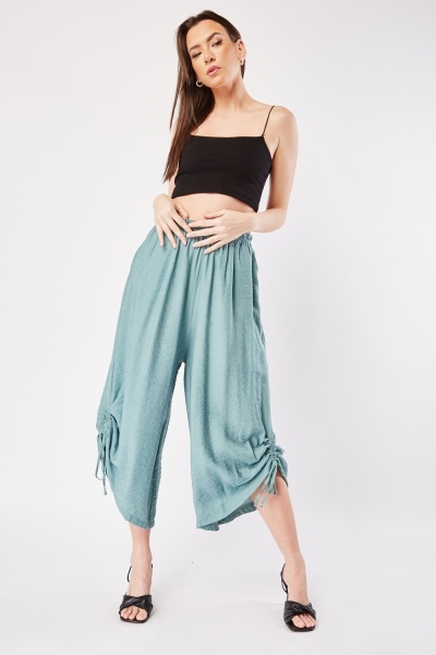 Trousers | Ruched Bum Flare Trouser | MissPap