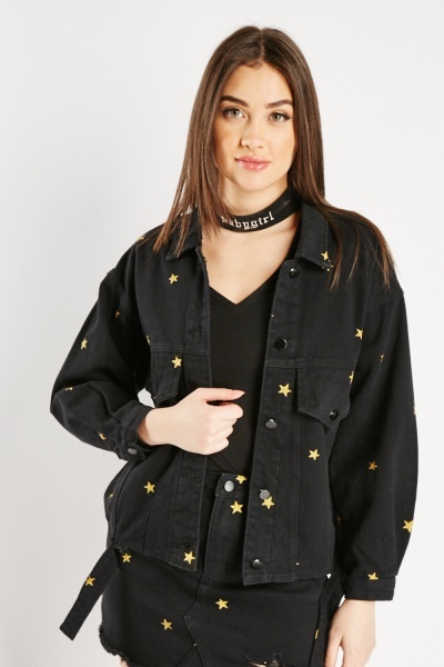 Star Decorative Flap Pockets Jacket