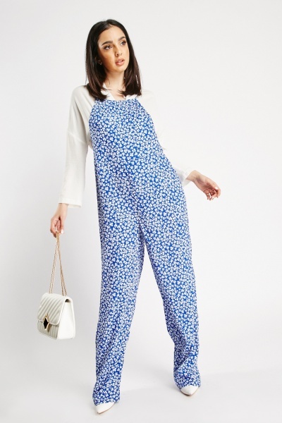 Textured Ditsy Floral Jumpsuit