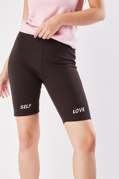Self Love Print Cycling Shorts