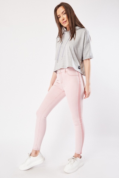 Skinny Fit Dusty Pink Jeans