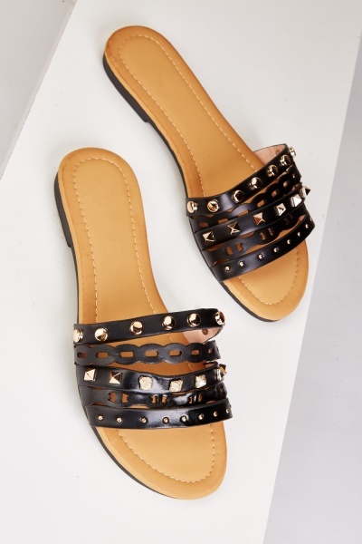 Studded Cut Out Sliders