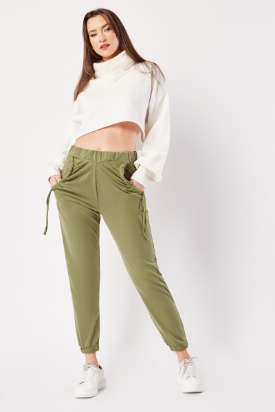Image of Drawstring Pocket Front Trousers