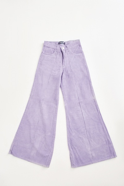 Corduroy Flared Cotton Trousers