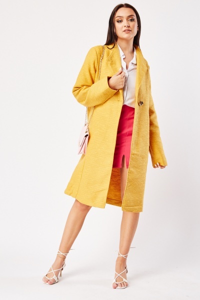 Image of Textrued Duster Coat