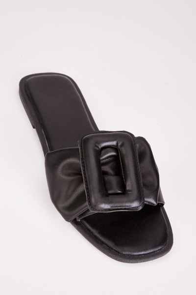 Image of Buckle Bow Slide Sandals
