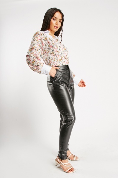 Faux leather trousers for women  Faux leather clothes  NAKD