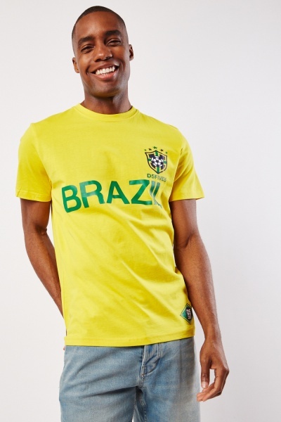Brazil Football Cotton T-Shirt