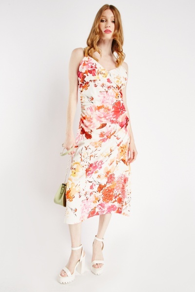 Image of Floral Printed Strappy Dress