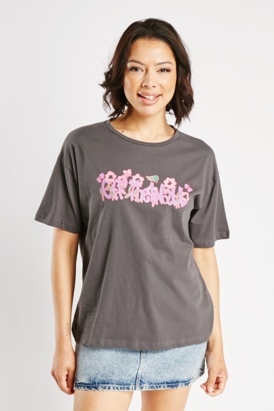 Image of Short Sleeve Printed Casual T-Shirt