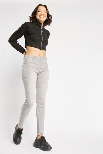 Partly Cotton Mid Rise Jeggings