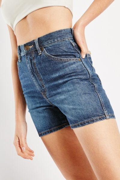 Image of Relaxed Fit Denim Shorts