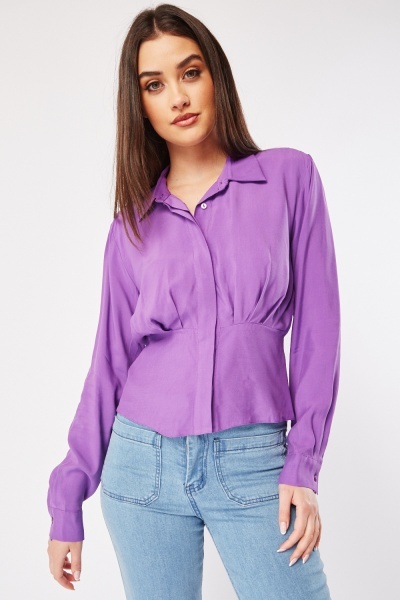 Fitted Long Sleeve Plain Top