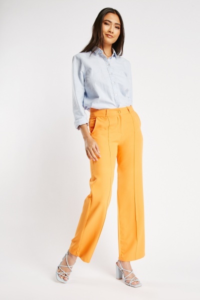 Orange Tapered Trousers