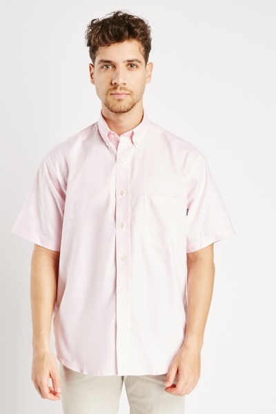 Image of Short Sleeve Cotton Mens Shirt