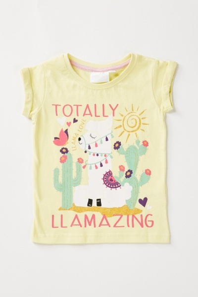 Llama Print Kids T-Shirt