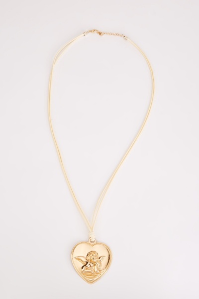 Cupid Love Heart Pendant Necklace