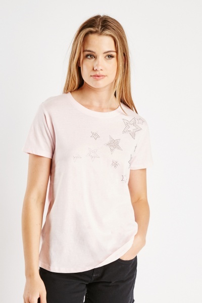 Studded Star Casual T-Shirt