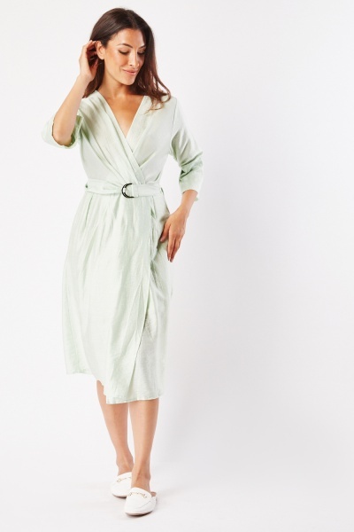 Belted D-Ring Midi Dress
