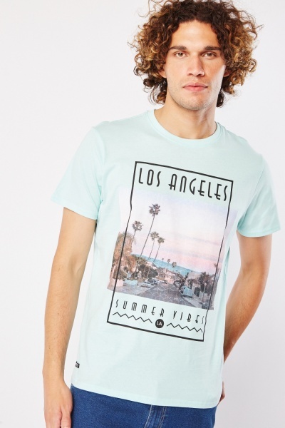 Los Angeles Printed Cotton T-Shirt