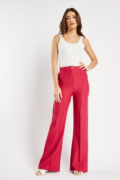Tapered Wide Leg Trousers