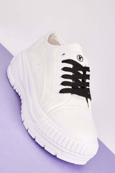 Image of Canvas Chunky Platform Trainers