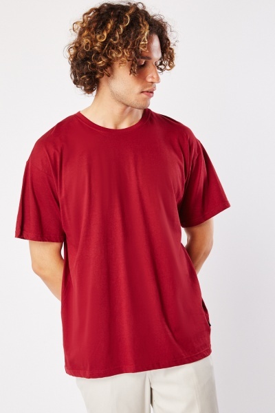 Image of Plain Short Sleeve Cotton T-Shirt