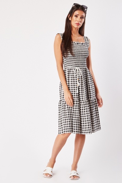 Strappy shop gingham dress