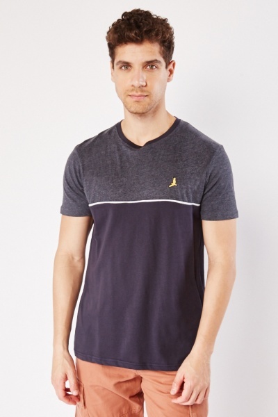 Embroidered Logo Mens Casual T-Shirt