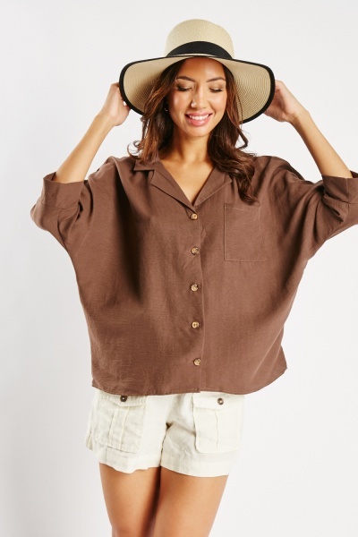 Image of Lapel Collared Blouse
