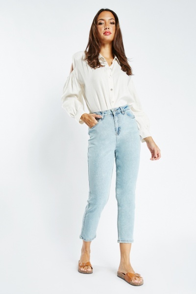 Image of High Waist Straight Jeans