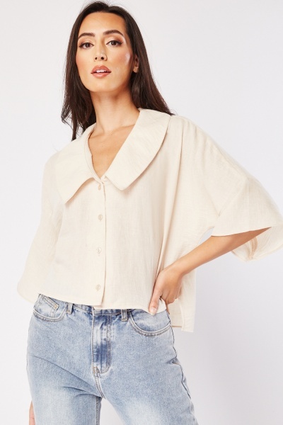 Collared Textured Blouse