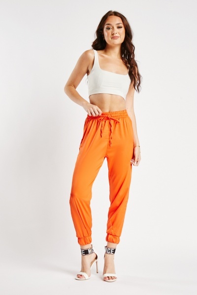 Image of Sateen Jogging Style Trousers
