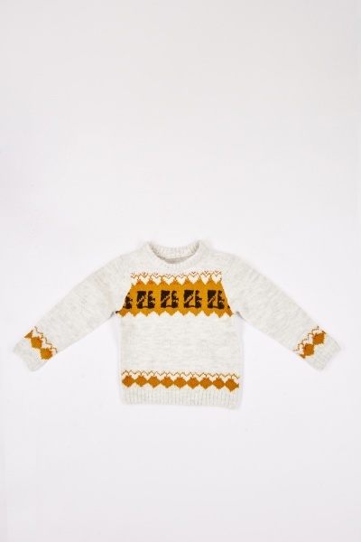 Image of Festive Knit Cotton Kids Jumper