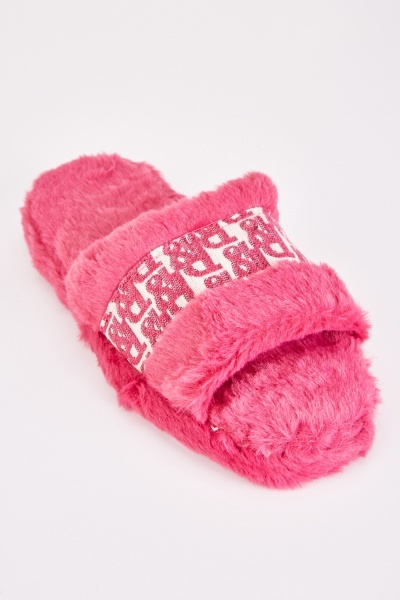 Image of Monogram Fluffy Slippers